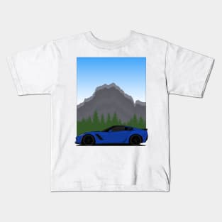 Z06 mountain Blue Kids T-Shirt